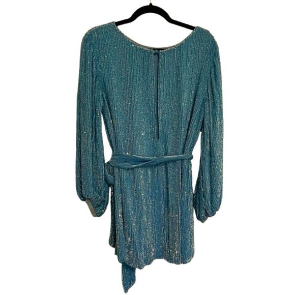 Retrofête Scoop Neck Mini Dress Blue XS - Picture 9 of 9